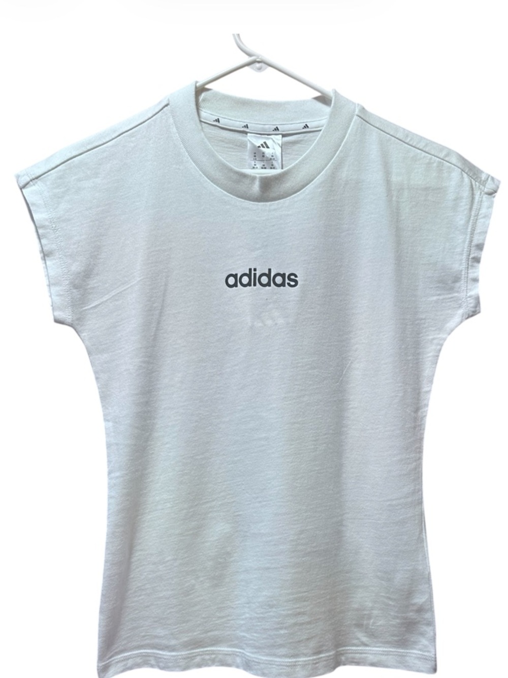 NWT Adidas White Logo Tee